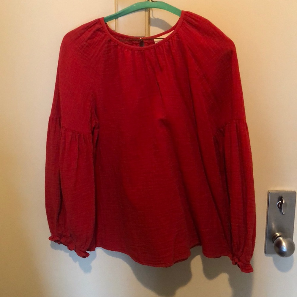 Red blouse